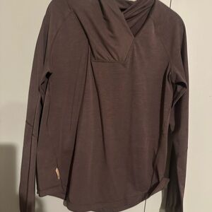 Cozy Brown Long Sleeve Women's Hoodie